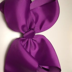 Purple 7 inch hair bow